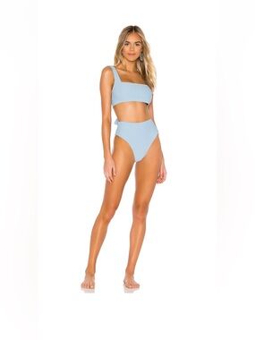 Lovewave from REVOLVE- True Colors square Neck High-Waist Bikini in Storm